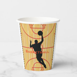 Basketball Court Design Paper Cup