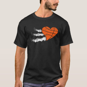 Basketball Court Happy Valentine's Day Love Relati T-Shirt