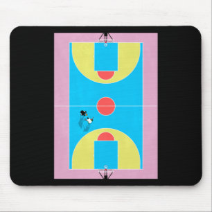 Basketball Court Pastel Colours  Mouse Pad