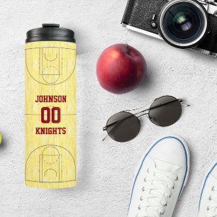 Basketball Court Personalised Thermal Tumbler