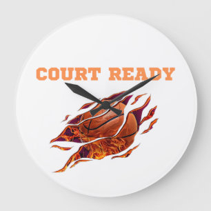 Basketball  Court Ready Wall Clock