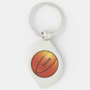 Basketball custom name key ring