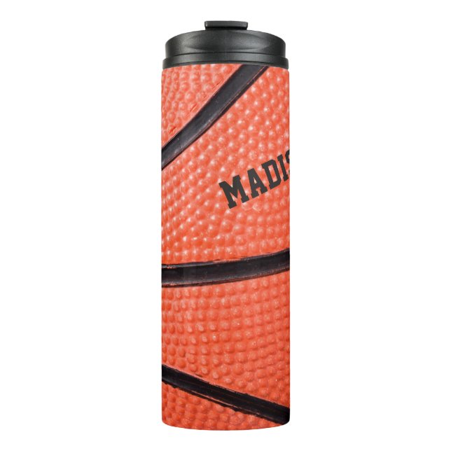 Basketball custom name thermal tumbler (Front)