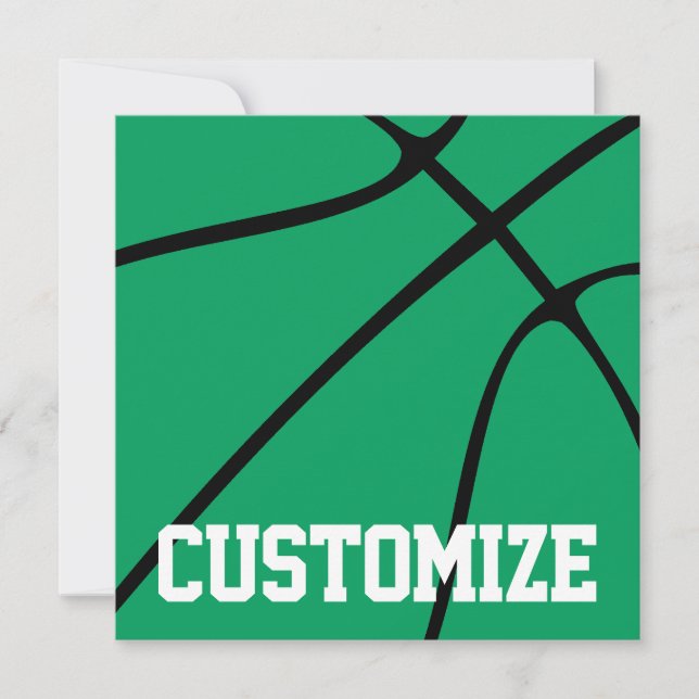 Basketball Custom Team Name Green Basketball Sport (Front)