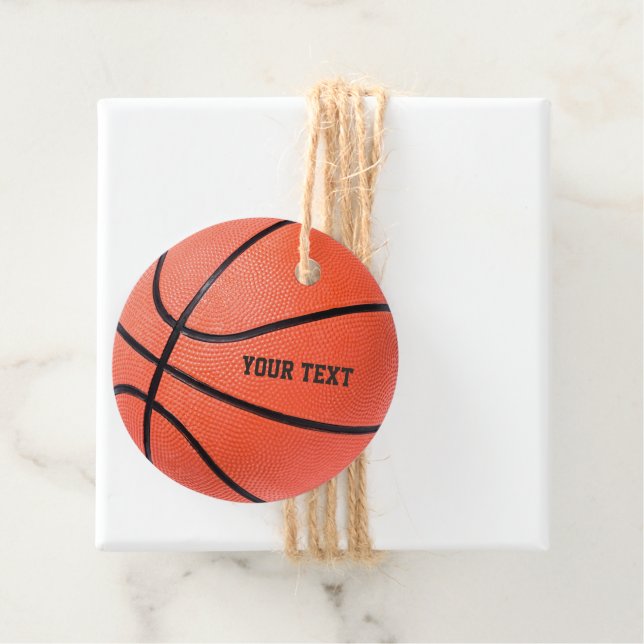Basketball custom text favour tags (In Situ)