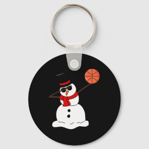 Basketball Dabbing Snowman Light Christmas Basketb Key Ring