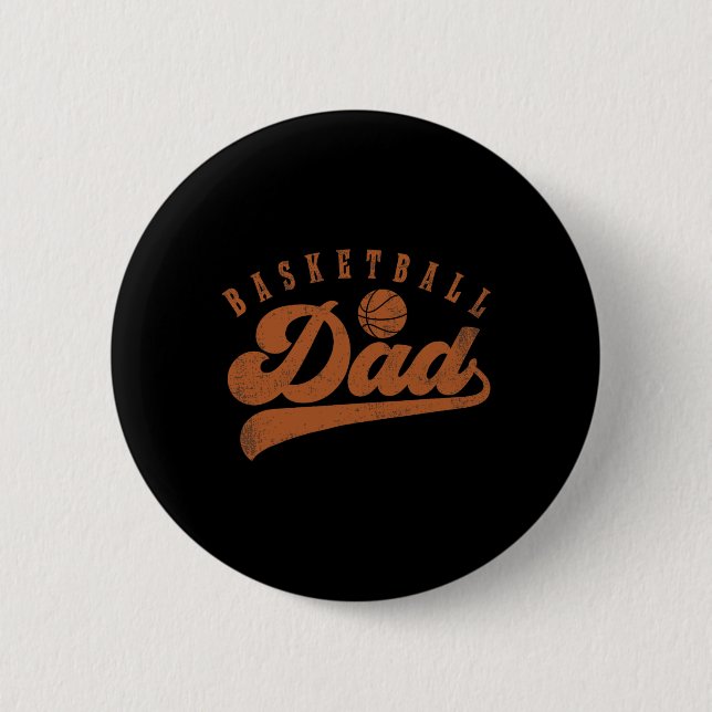 Basketball Dad  6 Cm Round Badge (Front)