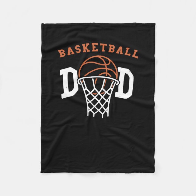 Basketball Dad. Basketball Coach  Fleece Blanket (Front)