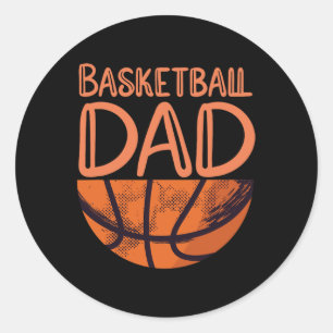 Basketball Dad - Basketball Player Vintage Basketb Classic Round Sticker