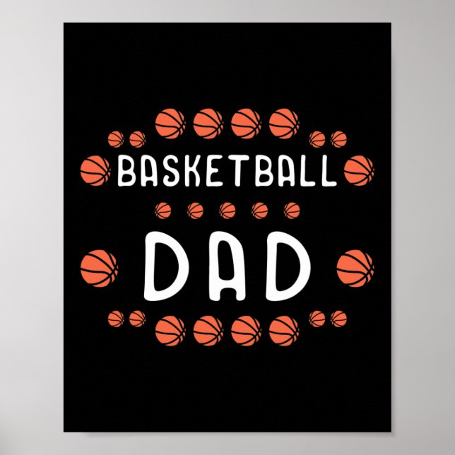 Basketball Dad Fan Best Daddy Ever Hooper  Poster (Front)