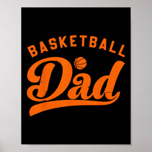 Basketball Dad Gifts Daddy Basketball Father's Day Poster