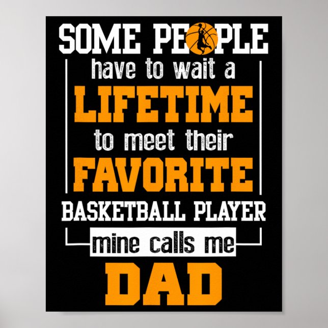 Basketball Dad Lifetime Favourite Player Father's  Poster (Front)