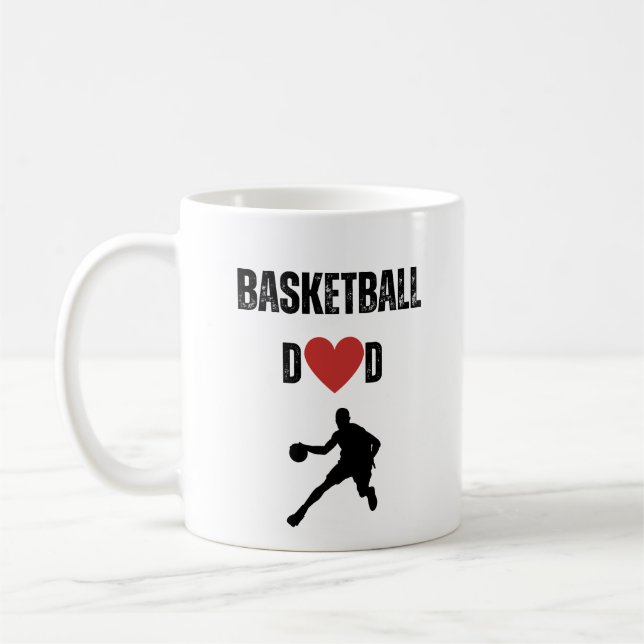 Basketball Dad (male player) Coffee Mug (Left)