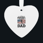 Basketball Dad Patriotic Vintage Engraving T-Shirt Ornament<br><div class="desc">Basketball Dad Patriotic Vintage Engraving T-Shirt Design_1</div>
