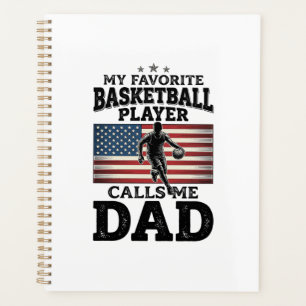 Basketball Dad Patriotic Vintage Engraving T-Shirt Planner