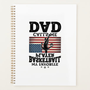 Basketball Dad Patriotic Vintage Engraving T-Shirt Planner