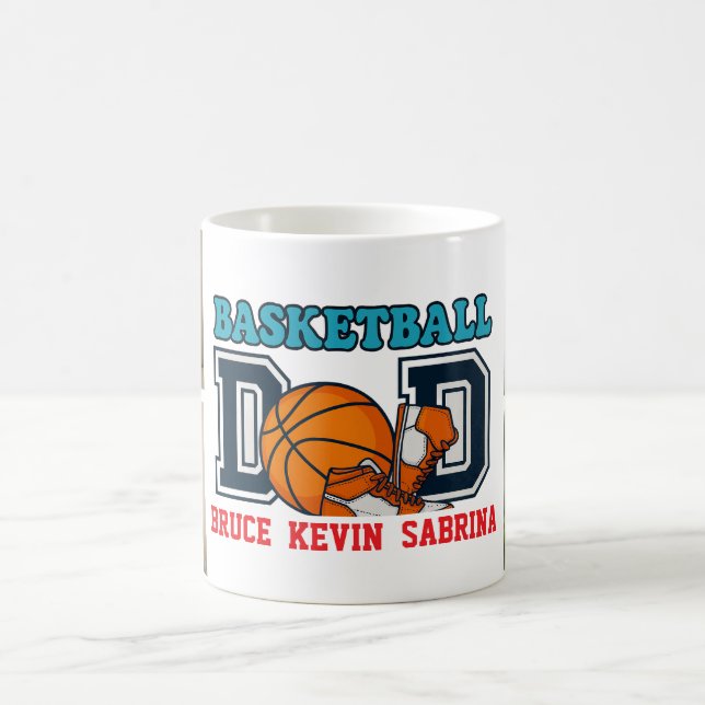 Basketball Dad Photo Collage Mug – Personalised  (Center)