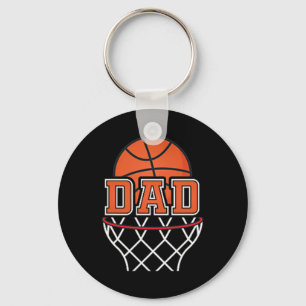 Basketball Dad Player &amp; Coach Graphic Bucket P Key Ring