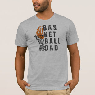 Basketball Dad Retro Text Design T-Shirt