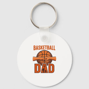 Basketball Dad Vintage Engraving Shirt Design_1 Key Ring