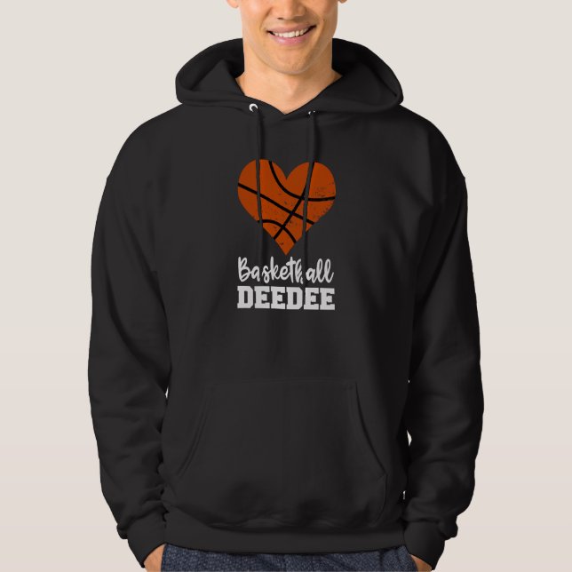 Basketball Deedee Basketball Heart Grandma Dee Dee Hoodie (Front)
