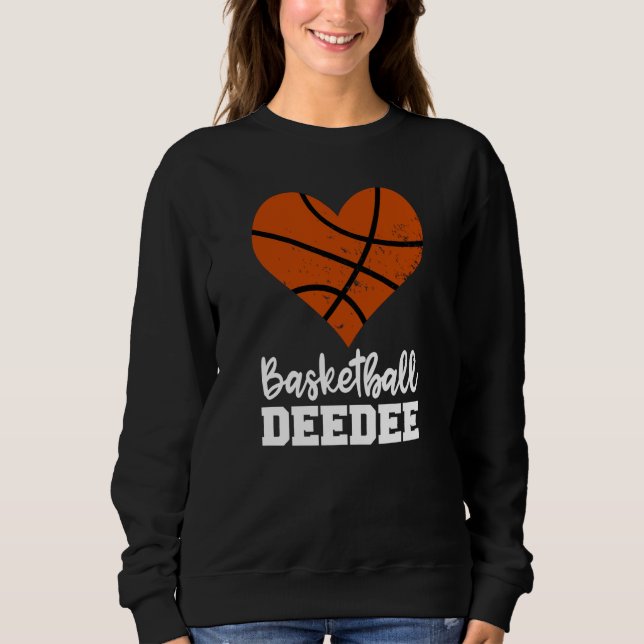 Basketball Deedee Basketball Heart Grandma Dee Dee Sweatshirt (Front)