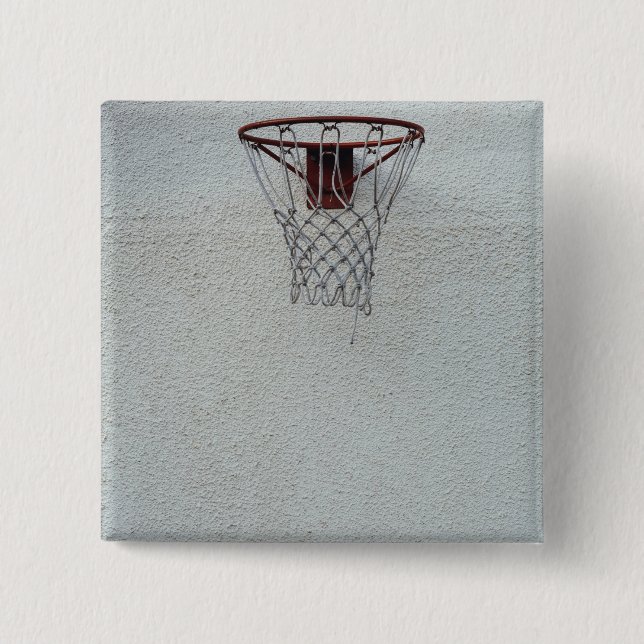 Basketball Design 15 Cm Square Badge (Front)