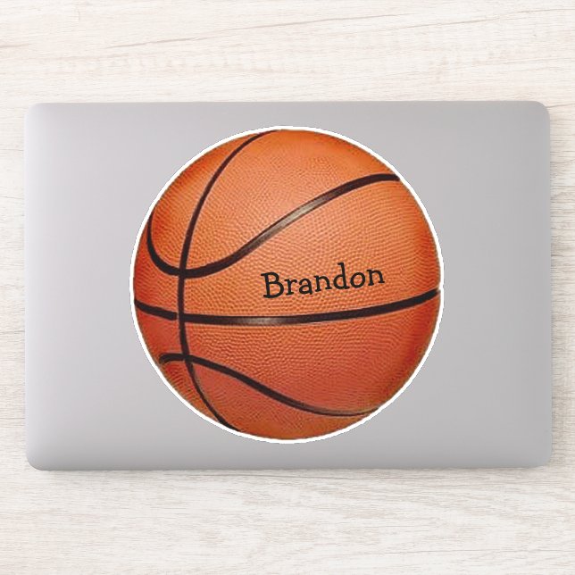 Basketball Design Contour Sticker (Computer)