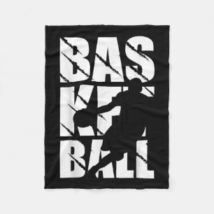 Basketball Design For Basketball Player And Basket Fleece Blanket