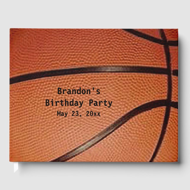 Basketball Design Guest Book (Front)