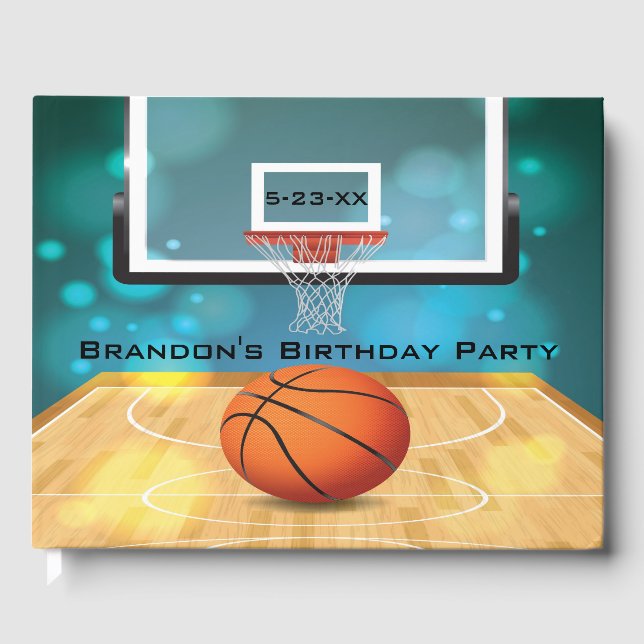 Basketball Design Guest Book (Front)