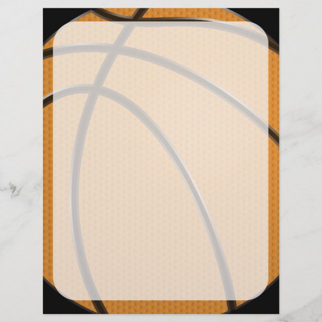 Basketball Design in Orange and Black (Front)