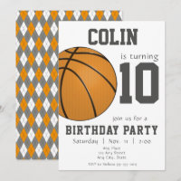 Basketball Design in Orange and Black