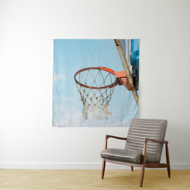 Basketball Design Tapestry (In Situ)