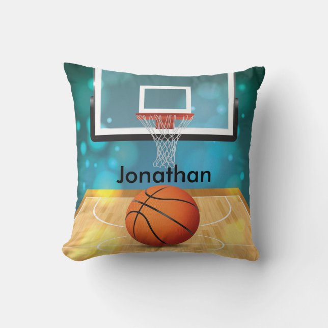 Basketball Design Throw Pillow (Front)