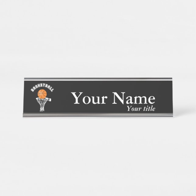Basketball Desk Name Plate (Front)