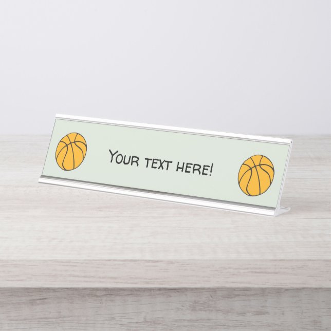 Basketball Desk Name Plate (Front)