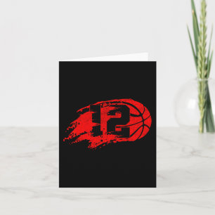Basketball Distressed 12th 12 Year Old Birthday Pa Card