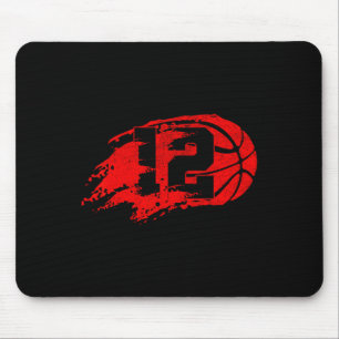 Basketball Distressed 12th 12 Year Old Birthday Pa Mouse Pad