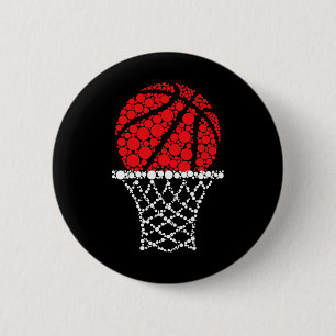 Basketball Dots Happy Dot Day For Kids Man Woman  6 Cm Round Badge