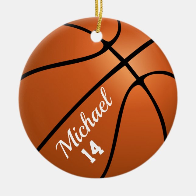 Basketball Double Sided Ornament Round (Front)