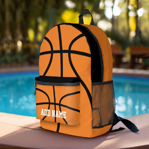Basketball Drawing with Custom Sports Name Printed Backpack