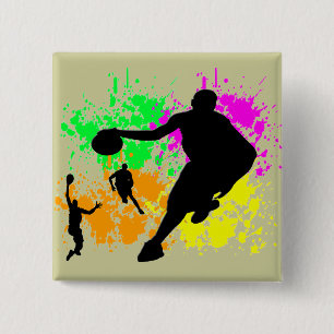 Basketball Dreams 15 Cm Square Badge