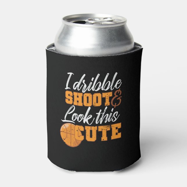 Basketball "Dribble Shoot" Can Cooler (Can Front)
