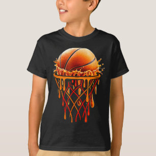 Basketball Drip Graphic, Basketball Funny Bruh Gif T-Shirt