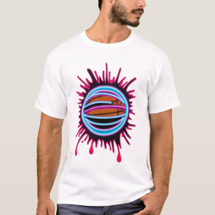 Basketball Drip Neon Basketball Graphics  T-Shirt