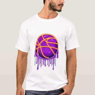 Basketball Drip Neon Basketball Graphics  T-Shirt