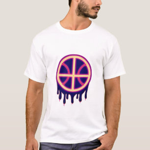 Basketball Drip Neon Basketball Graphics  T-Shirt