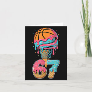 Basketball Drip Number 67 Player 67th Birthday Ice Card