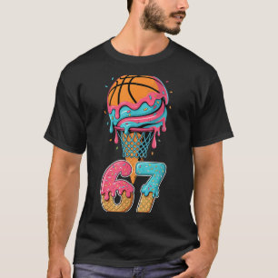 Basketball Drip Number 67 Player 67th Birthday Ice T-Shirt
